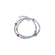 Joyful Colours Flex Armband silber-multicolor von COEUR DE LION