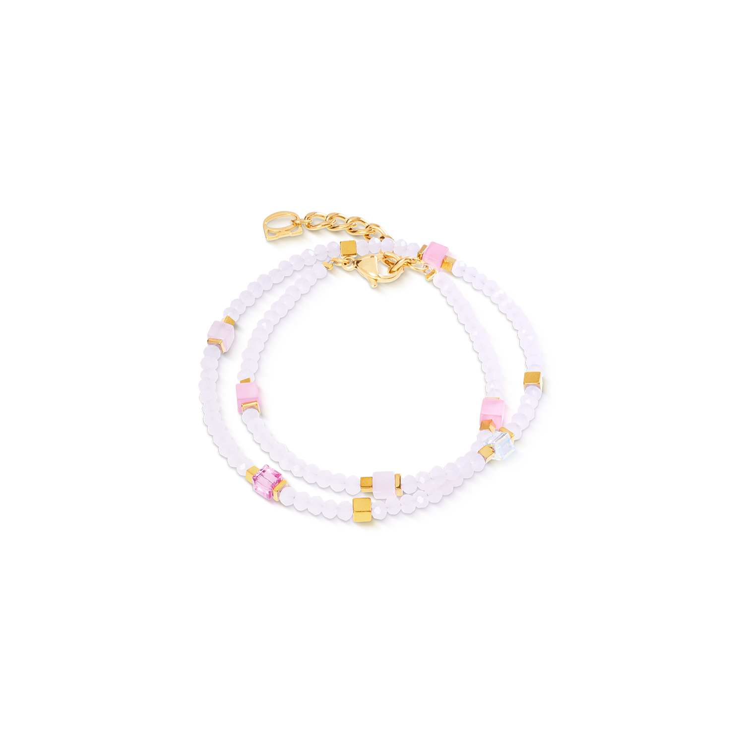 Joyful Colours Flex Armband gold-rosa
