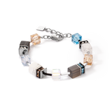 GeoCUBE® Iconic Statement Precious Armband aqua-beige