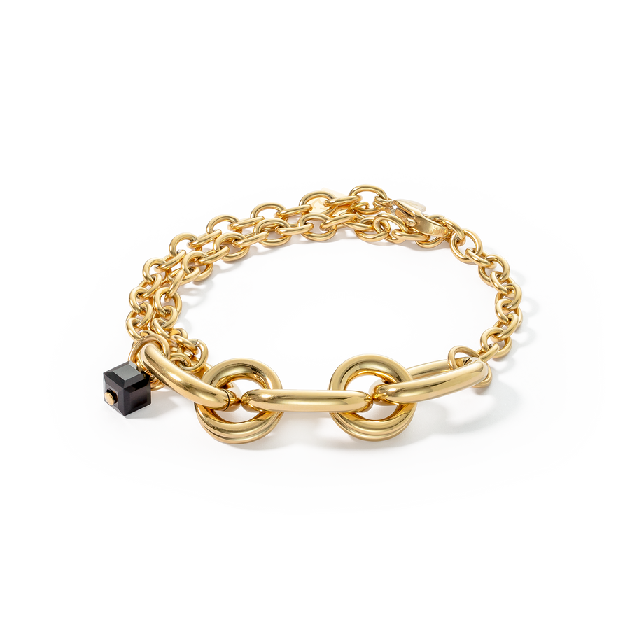 Armband Chunky Chain gold-schwarz