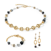 Armband Mysterious Mix gold-schwarz von COEUR DE LION – im Set mit passenden Schmuckstücken