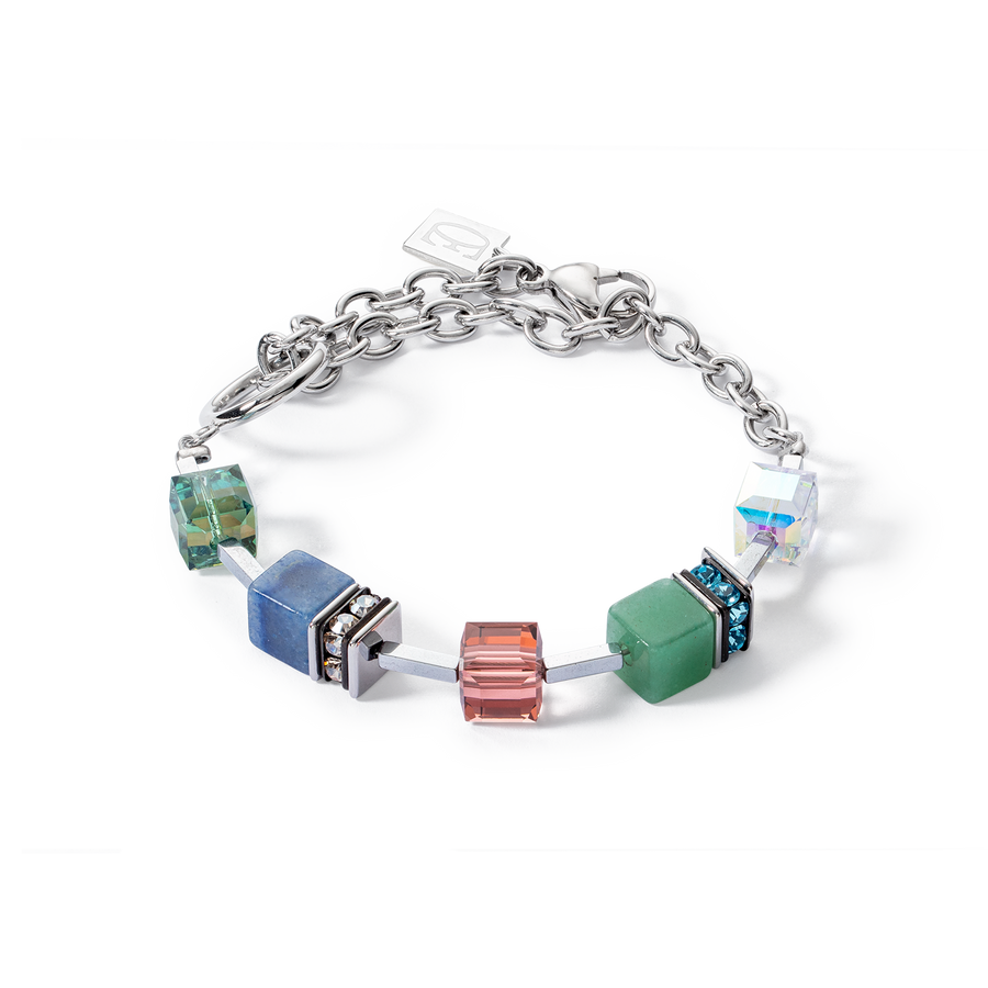 Armband GeoCUBE® Statement Precious Chunky Chain Multiwear 35 multicolor
