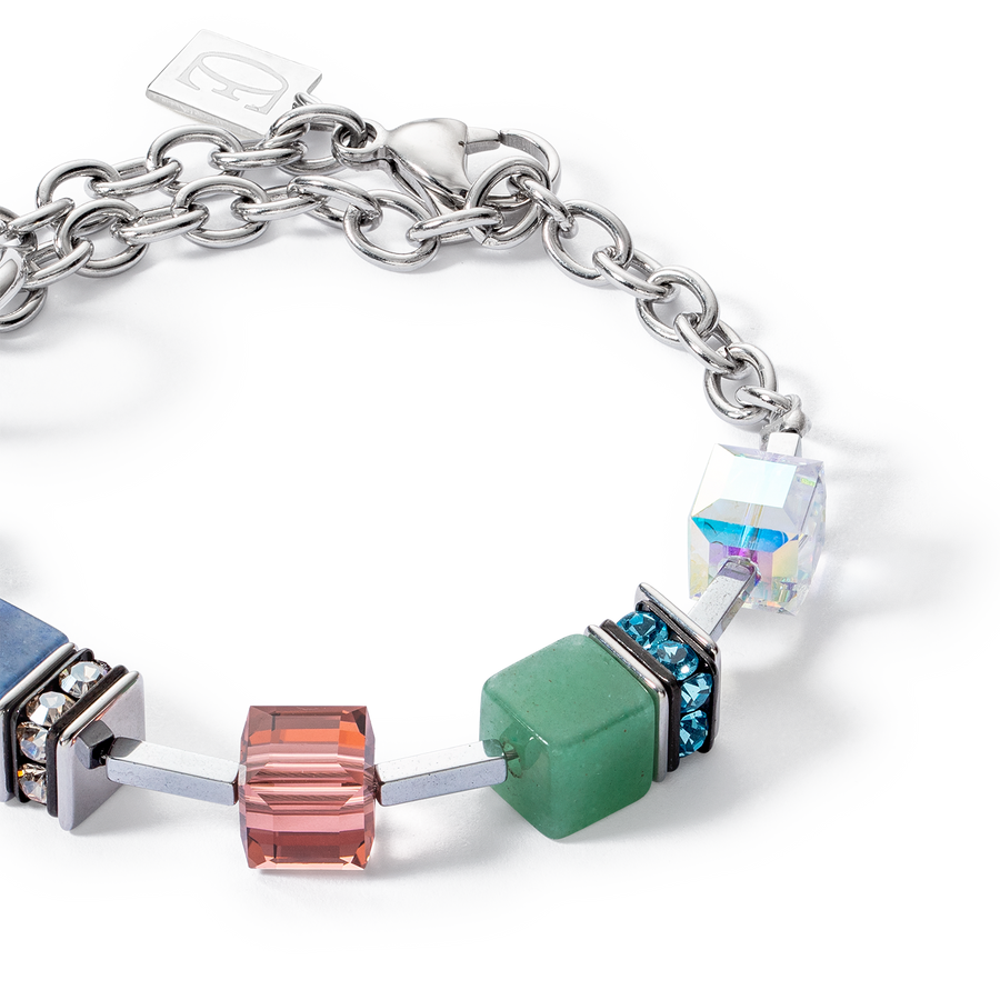 Armband GeoCUBE® Statement Precious Chunky Chain Multiwear 35 multicolor