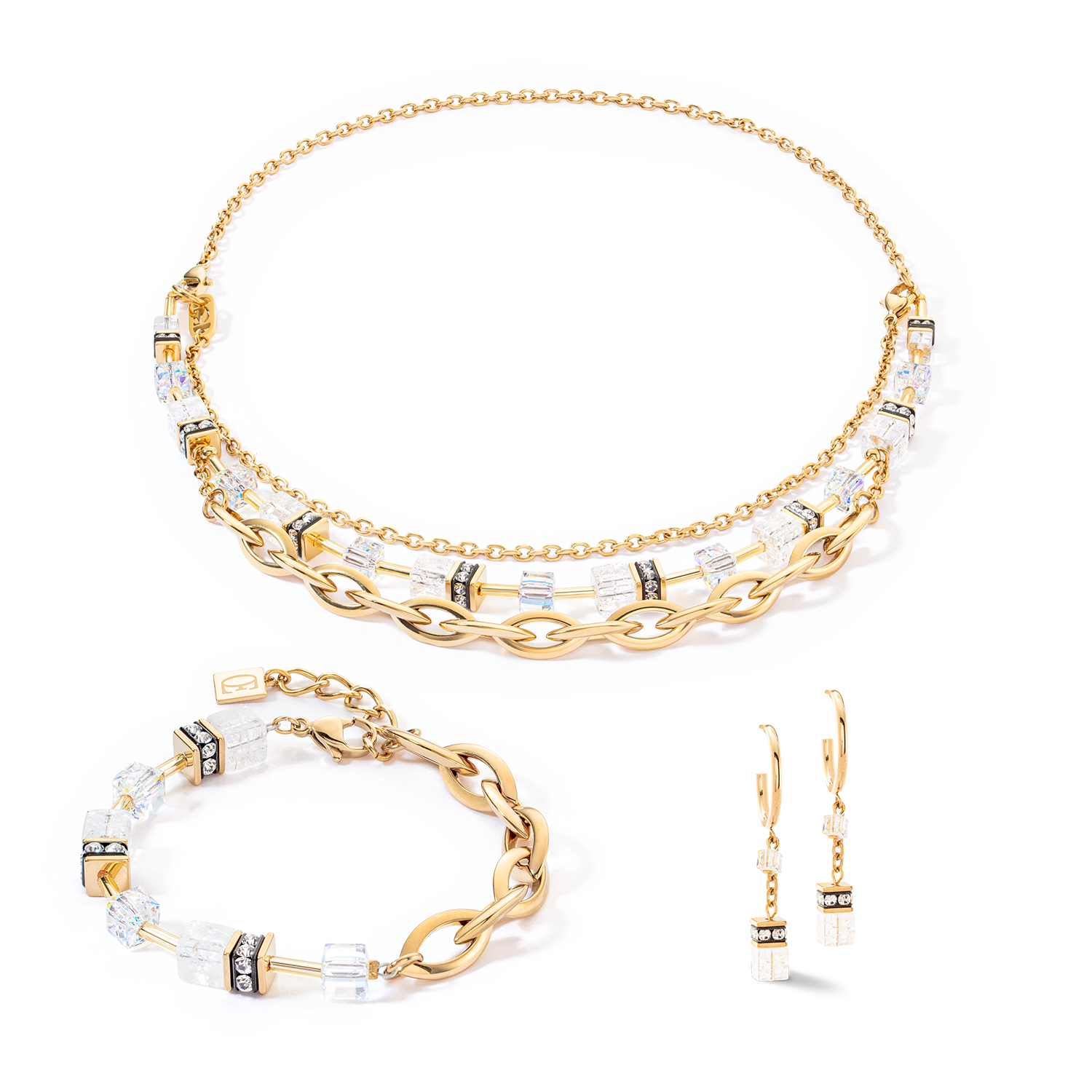 GeoCUBE® Festive Layer Creole gold-weiß
