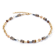GeoCUBE® Chunky Chain Halskette gold-braun von COEUR DE LION