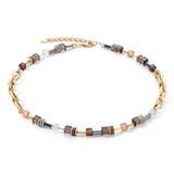GeoCUBE® Chunky Chain Halskette gold-braun