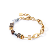 GeoCUBE® Chunky Chain Armband gold-braun von COEUR DE LION