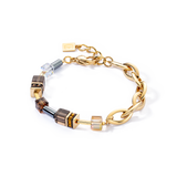 GeoCUBE® Chunky Chain Armband gold-braun