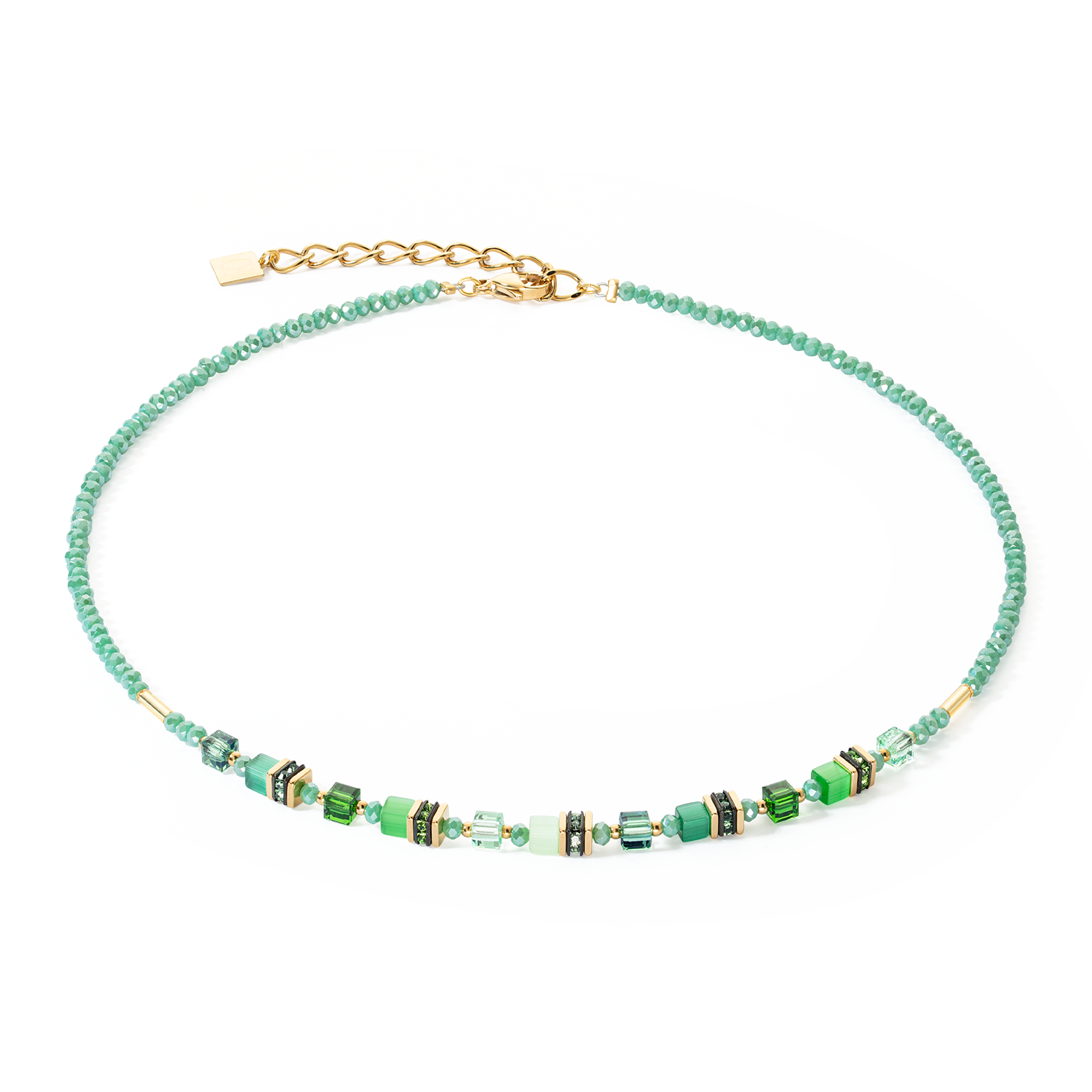 Halskette Mini Cubes grün