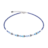 Halskette Mini Cubes blau