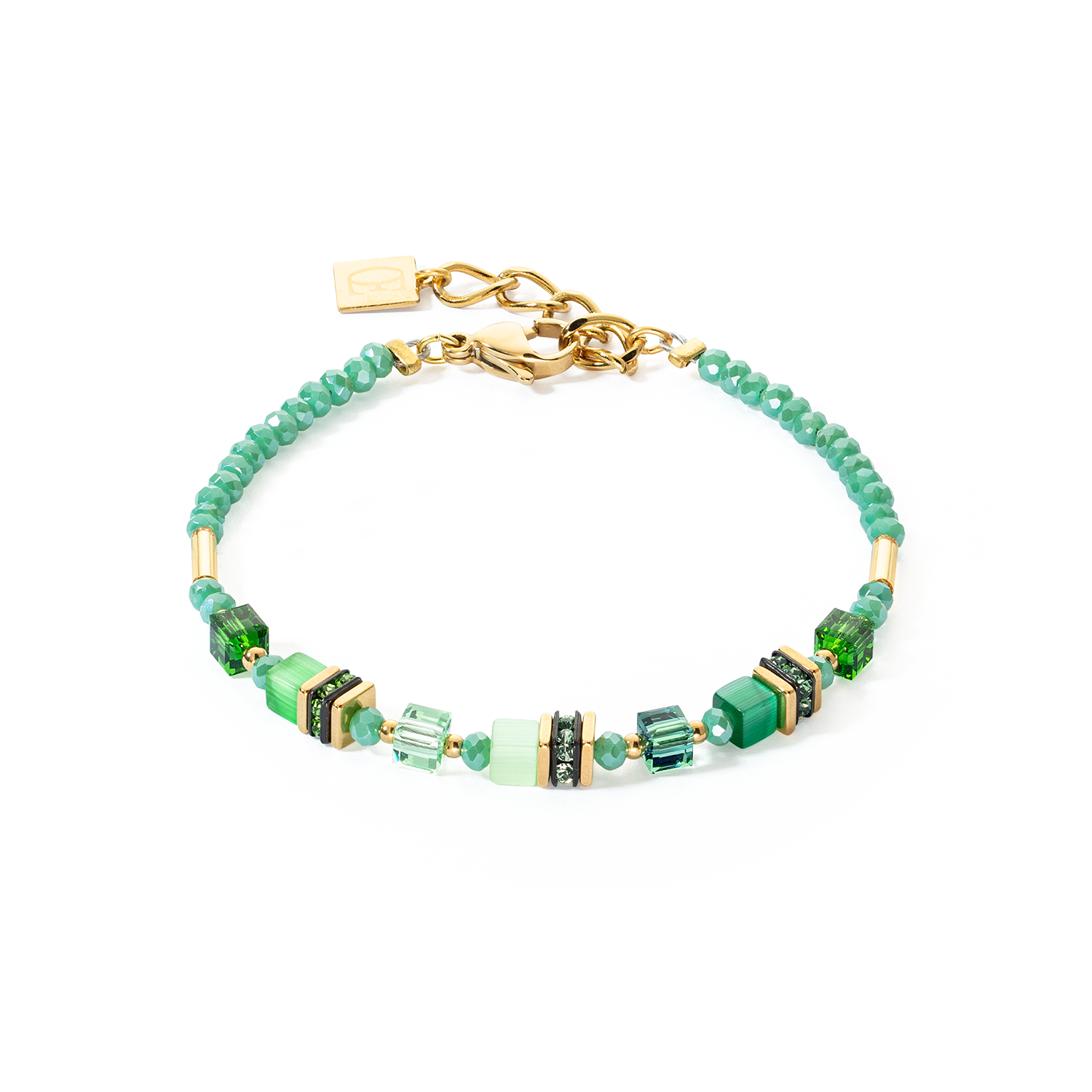 Armband Mini Cubes grün von COEUR DE LION