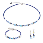 Armband Mini Cubes blau von COEUR DE LION – im Set mit passenden Schmuckstücken