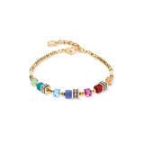 Armband Mini Cubes multicolor rainbow gold