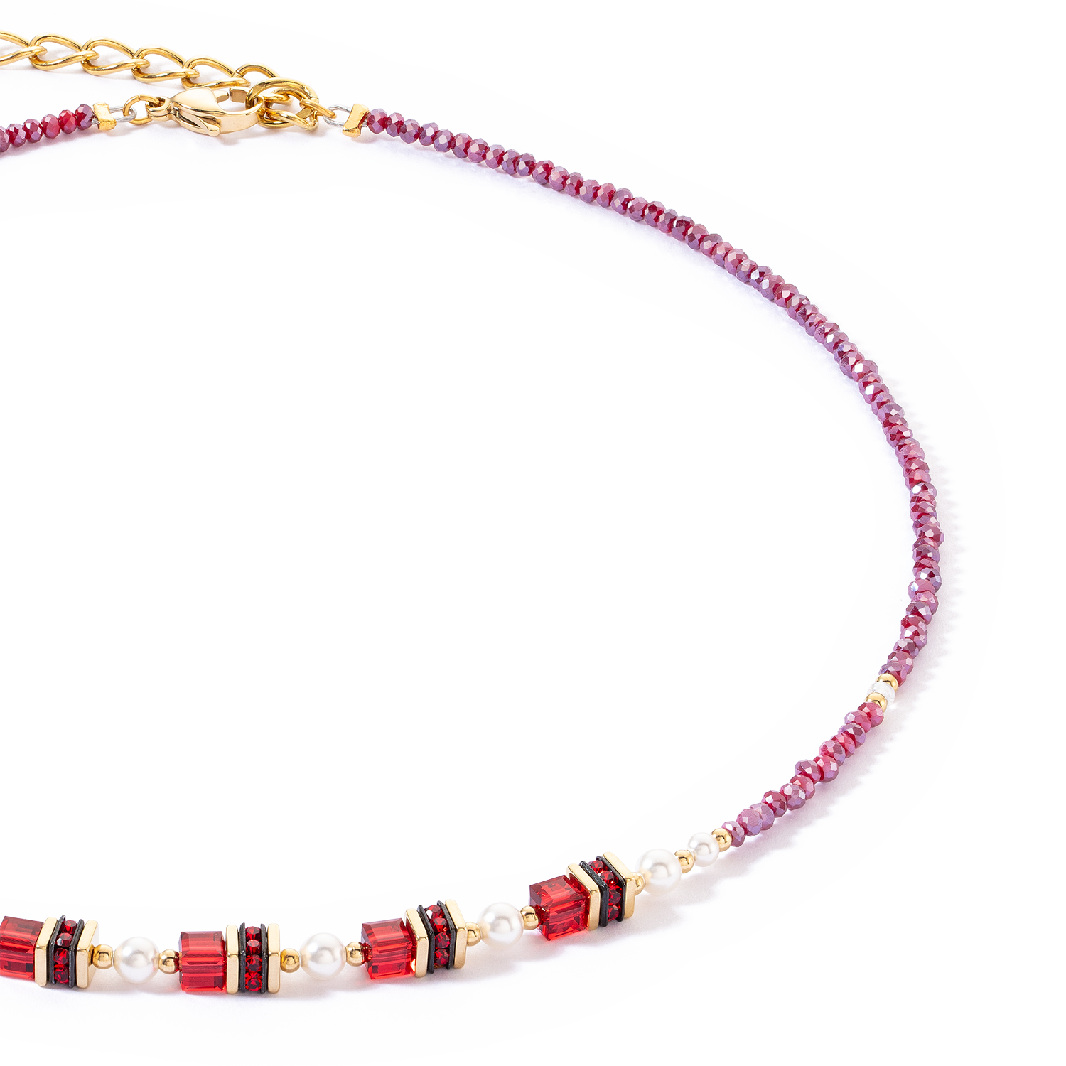 Halskette Sparkling Princess gold-rot von COEUR DE LION – Detailaufnahme