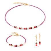 Halskette Sparkling Princess gold-rot von COEUR DE LION – im Set mit passenden Schmuckstücken