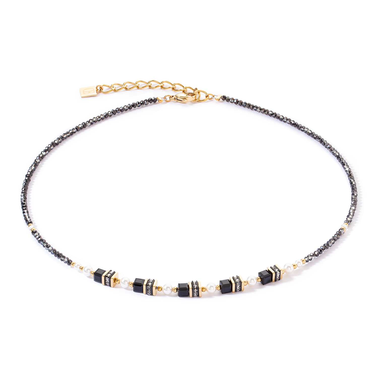 Halskette Sparkling Princess gold-schwarz von COEUR DE LION