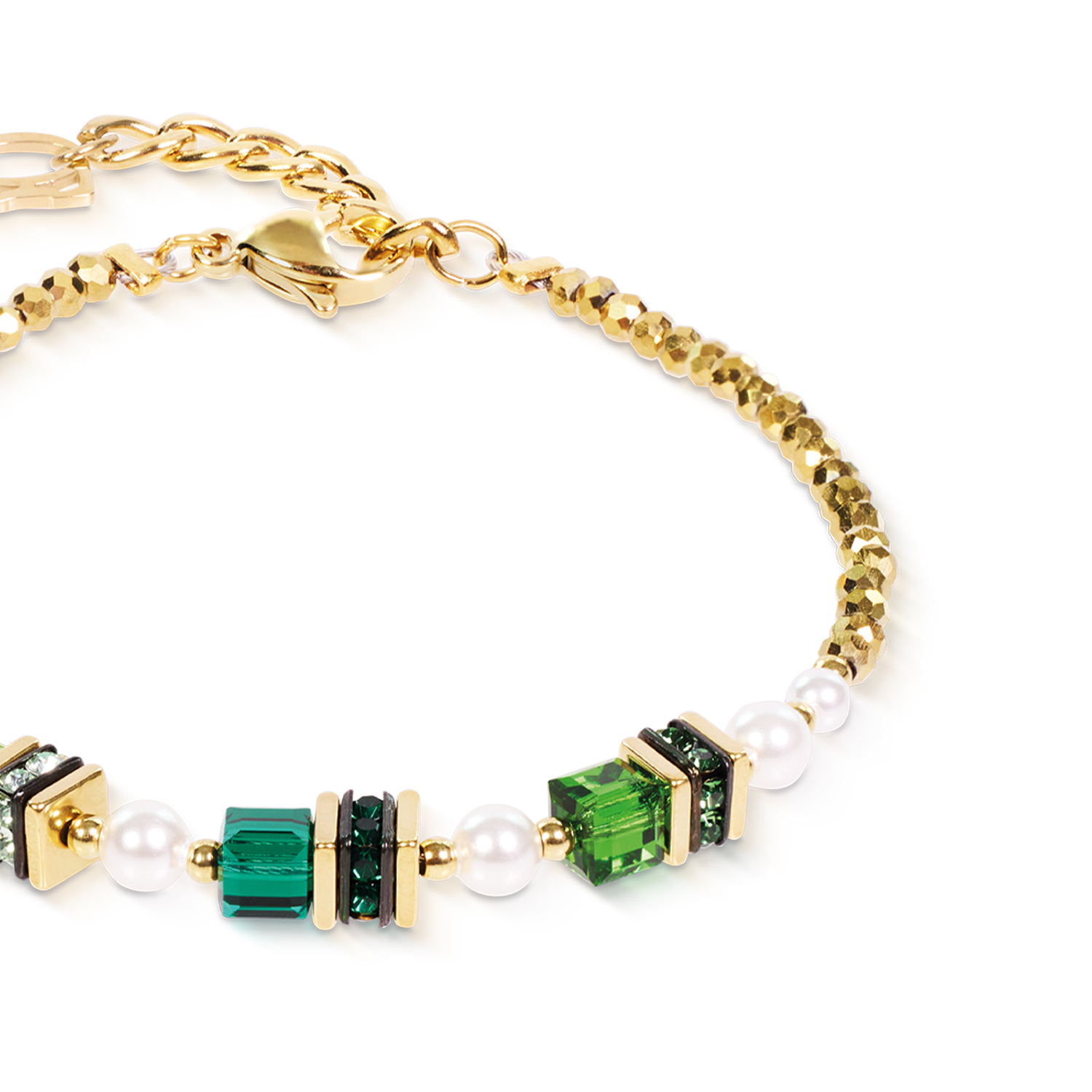 Armband Sparkling Princess gold-emerald
