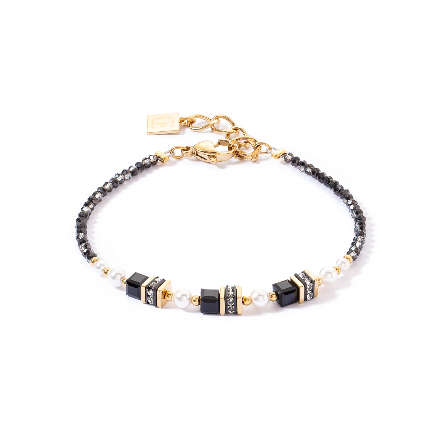 Armband Sparkling Princess gold-schwarz von COEUR DE LION