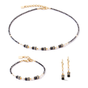 Armband Sparkling Princess gold-schwarz von COEUR DE LION – im Set mit passenden Schmuckstücken