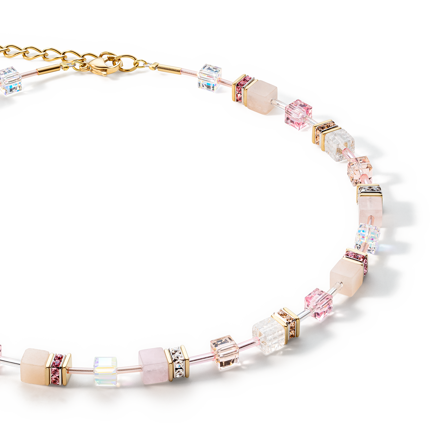 GeoCUBE® Iconic Precious Halskette hellrosa