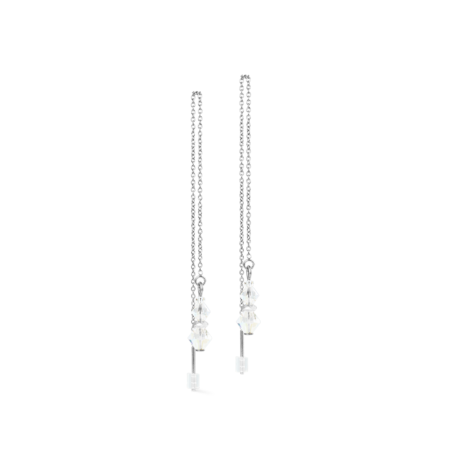 Ohrringe Dancing Crystals Pure silber-kristall von COEUR DE LION – Detailaufnahme
