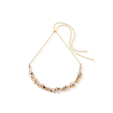 Dancing Crystals Halskette gold-beige