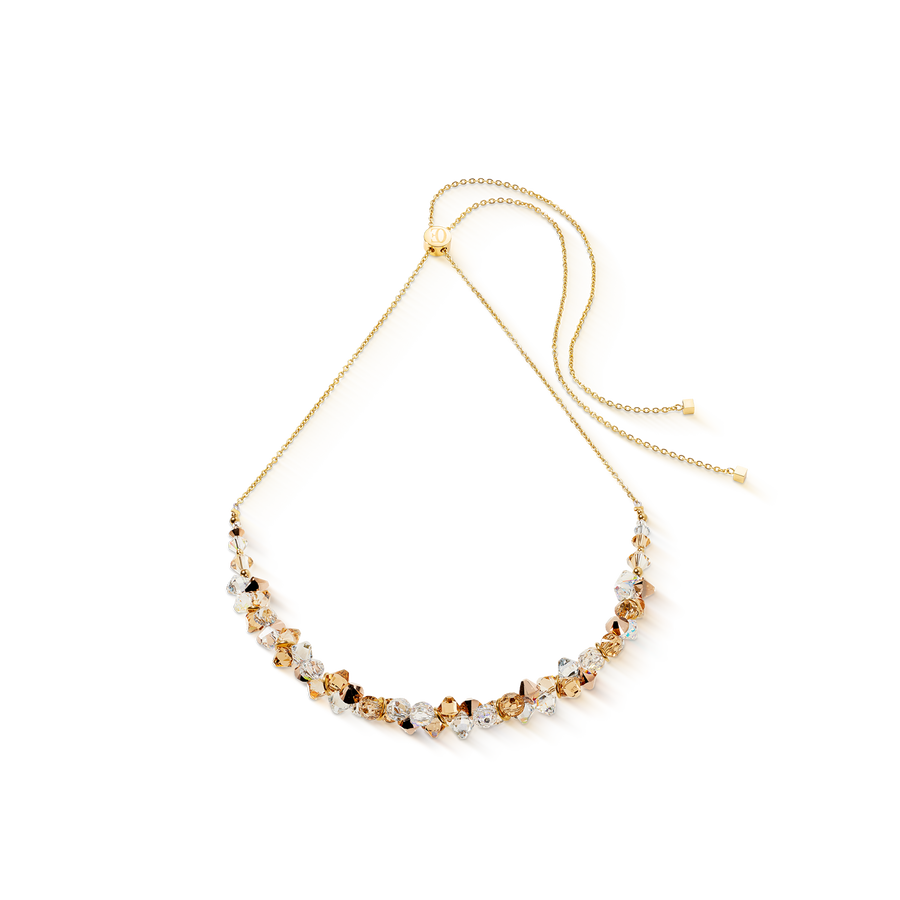 Dancing Crystals Halskette gold-beige