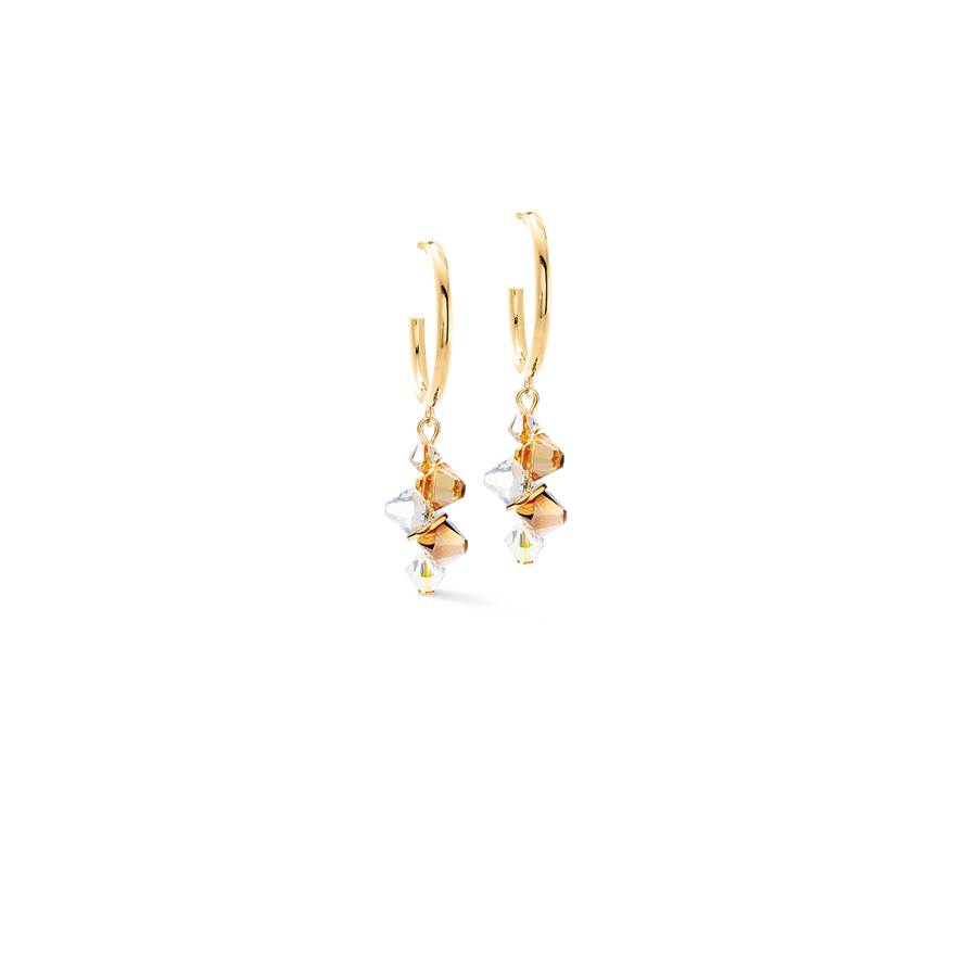 Dancing Crystals Ohrringe gold-beige