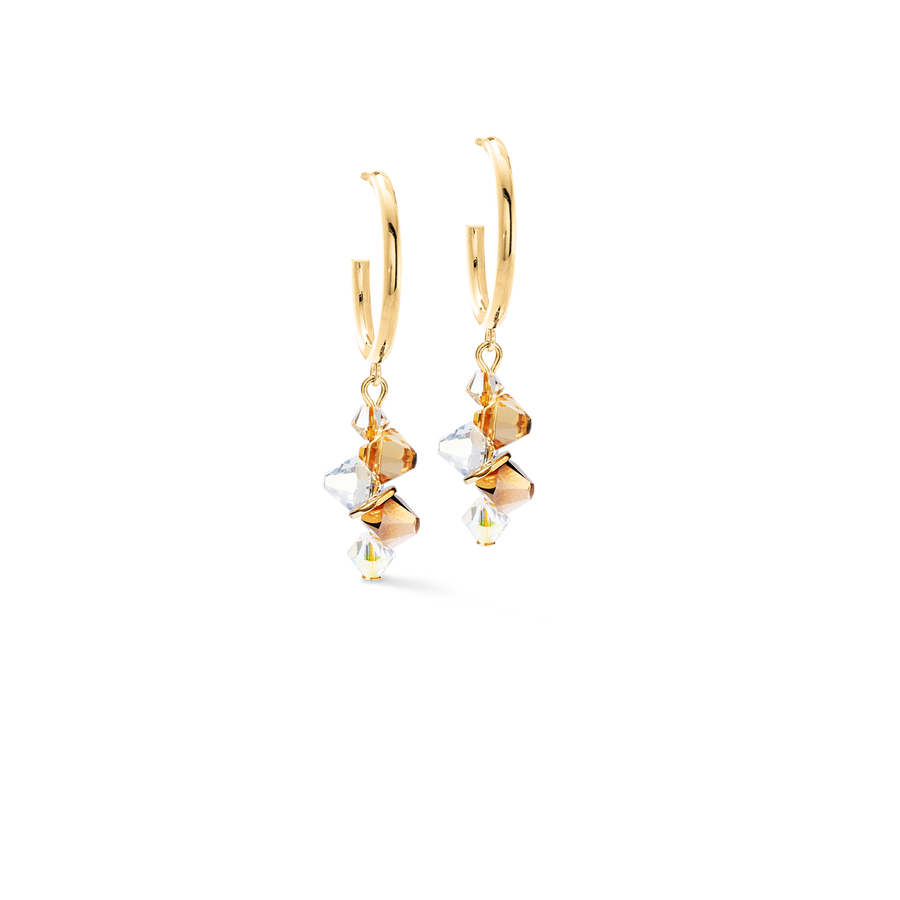 Dancing Crystals Ohrringe gold-beige