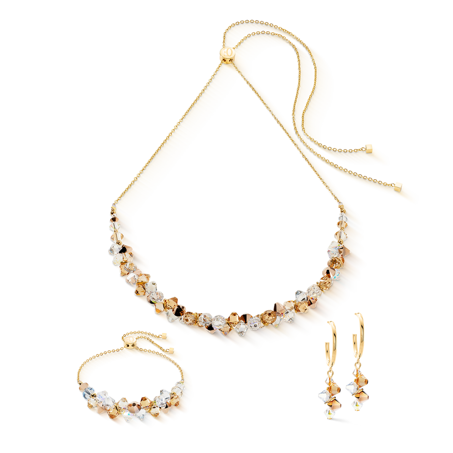 Dancing Crystals Ohrringe gold-beige