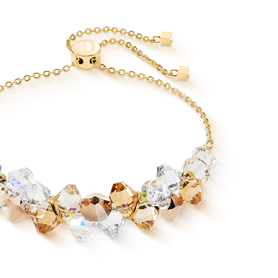 Dancing Crystals Armband gold-beige