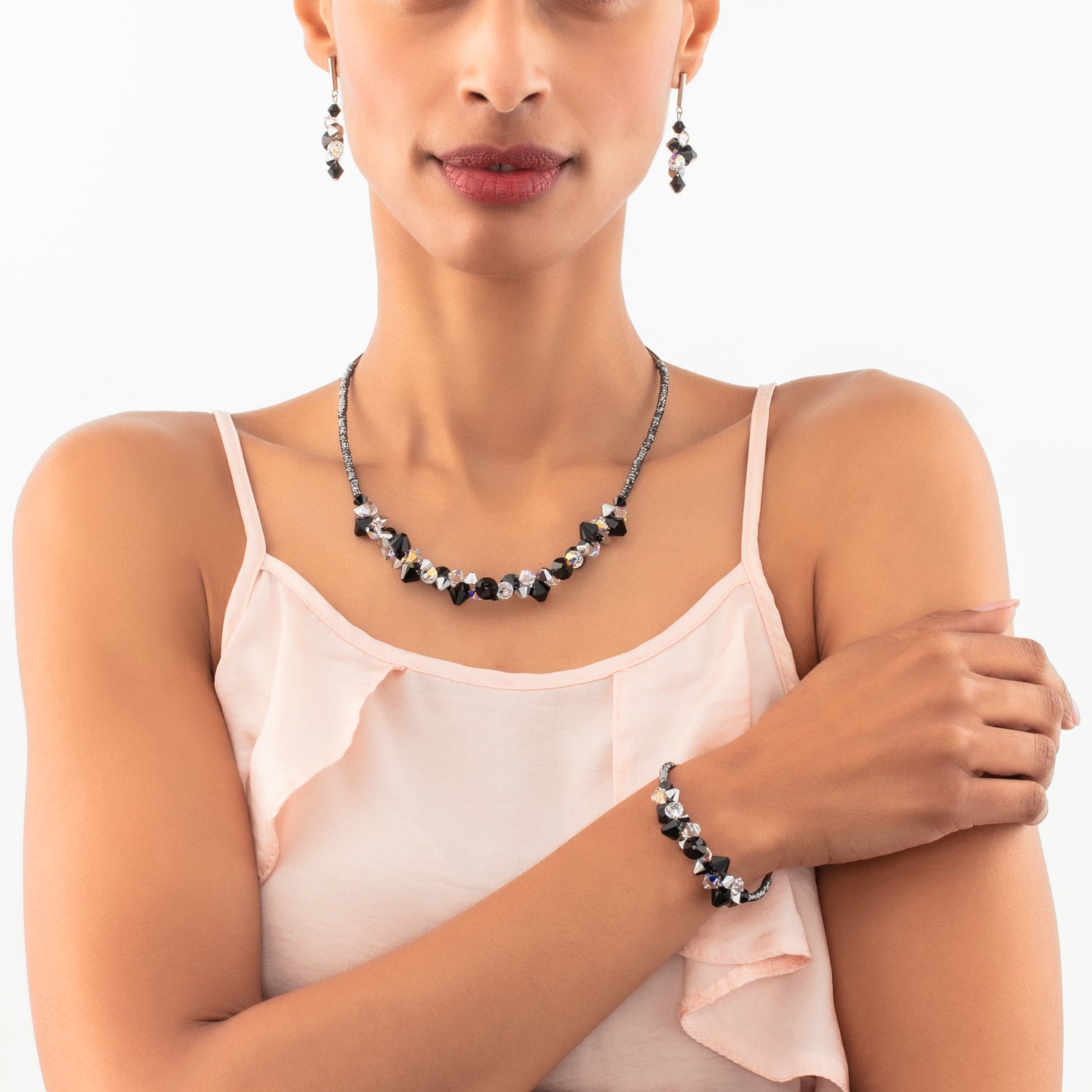 Dancing Crystals Update Armband silber-schwarz