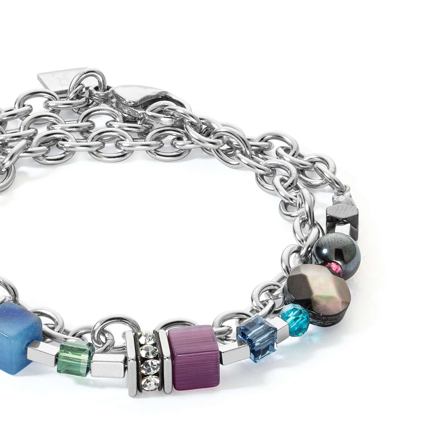 GeoCUBE® Fusion Armband Multicolor Gemstone