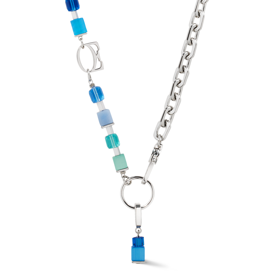 Halskette Cube Fusion Charm Silber-Ocean