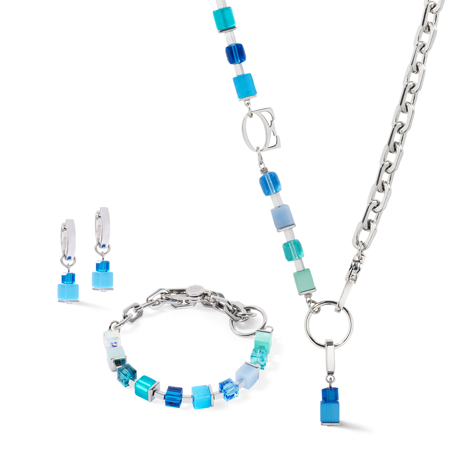 Armband Cube Fusion Charm Silber-Ocean