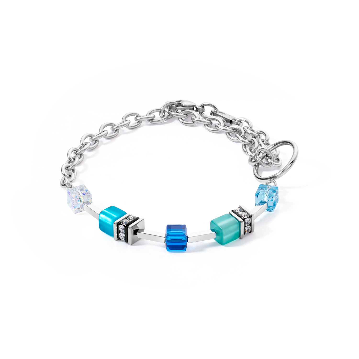 GeoCUBE® Iconic Layer Chain Armband Ocean Vibes von COEUR DE LION