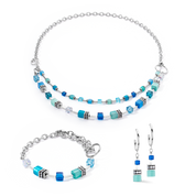 GeoCUBE® Iconic Layer Chain Armband Ocean Vibes von COEUR DE LION – im Set mit passenden Schmuckstücken
