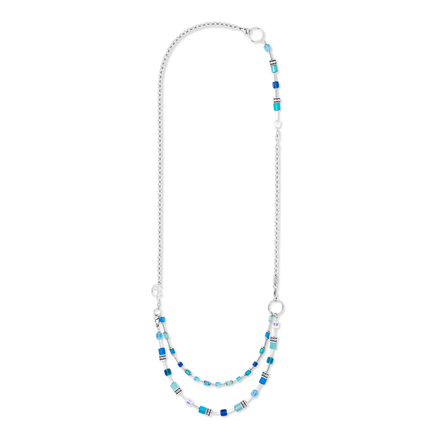 GeoCUBE® Iconic Layer Chain Armband Ocean Vibes von COEUR DE LION – Tragevariante