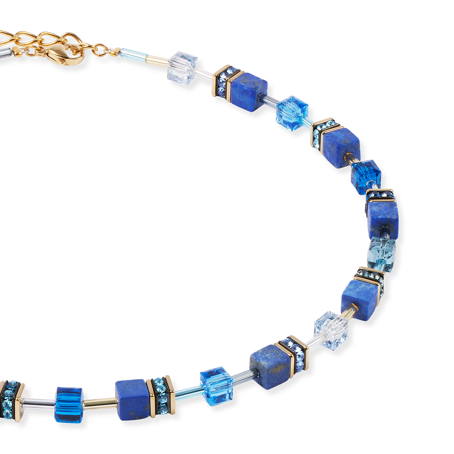 GeoCUBE® Iconic Precious Halskette blau von COEUR DE LION – Detailaufnahme