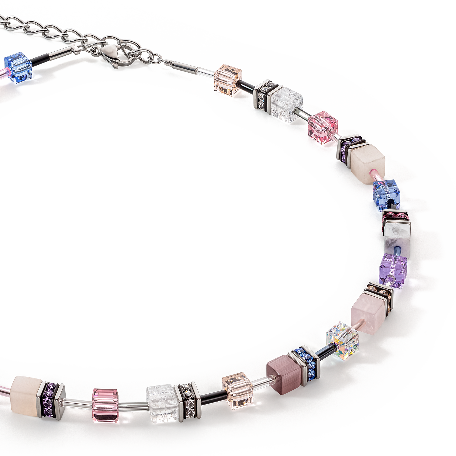 GeoCUBE® Iconic Precious Halskette flieder-blau