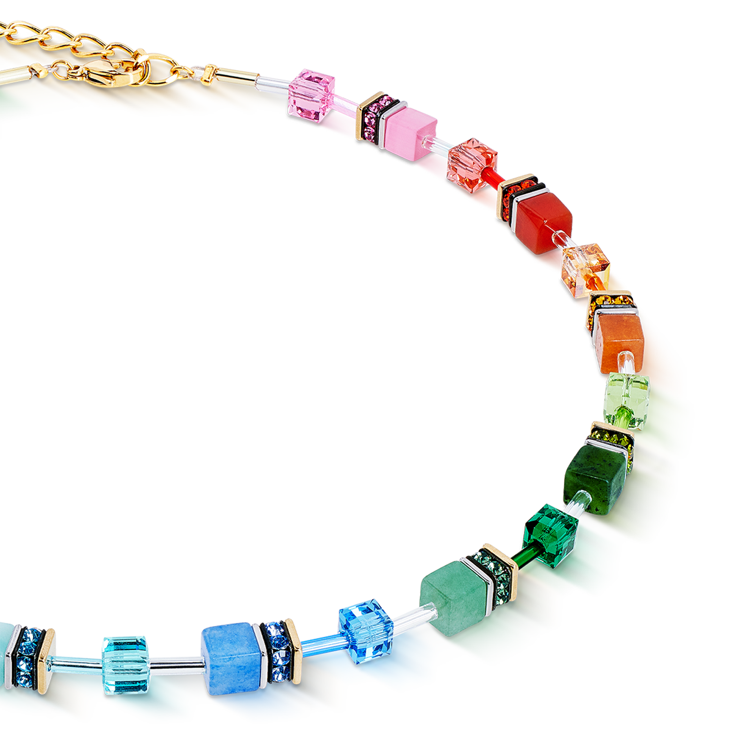 GeoCUBE® Iconic Precious Halskette Rainbow