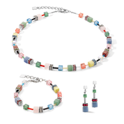 GeoCUBE® Iconic Precious Halskette Multicolour Delight von COEUR DE LION – im Set mit passenden Schmuckstücken
