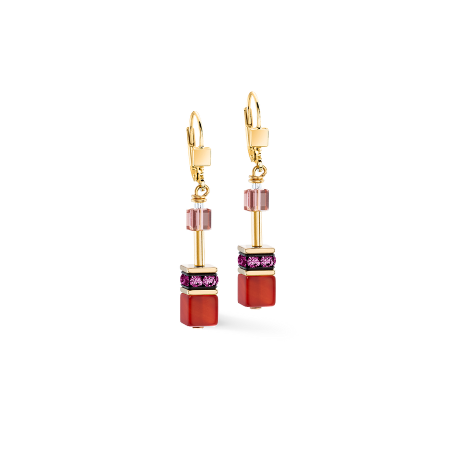 GeoCUBE® Iconic Precious Ohrringe Festive rot