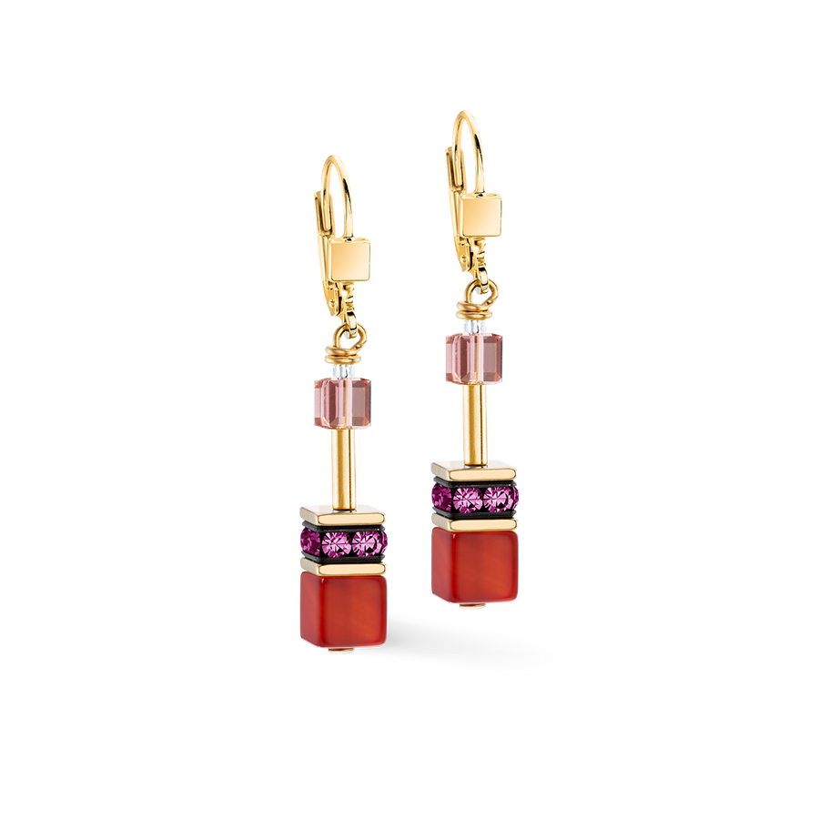 GeoCUBE® Iconic Precious Ohrringe Festive rot