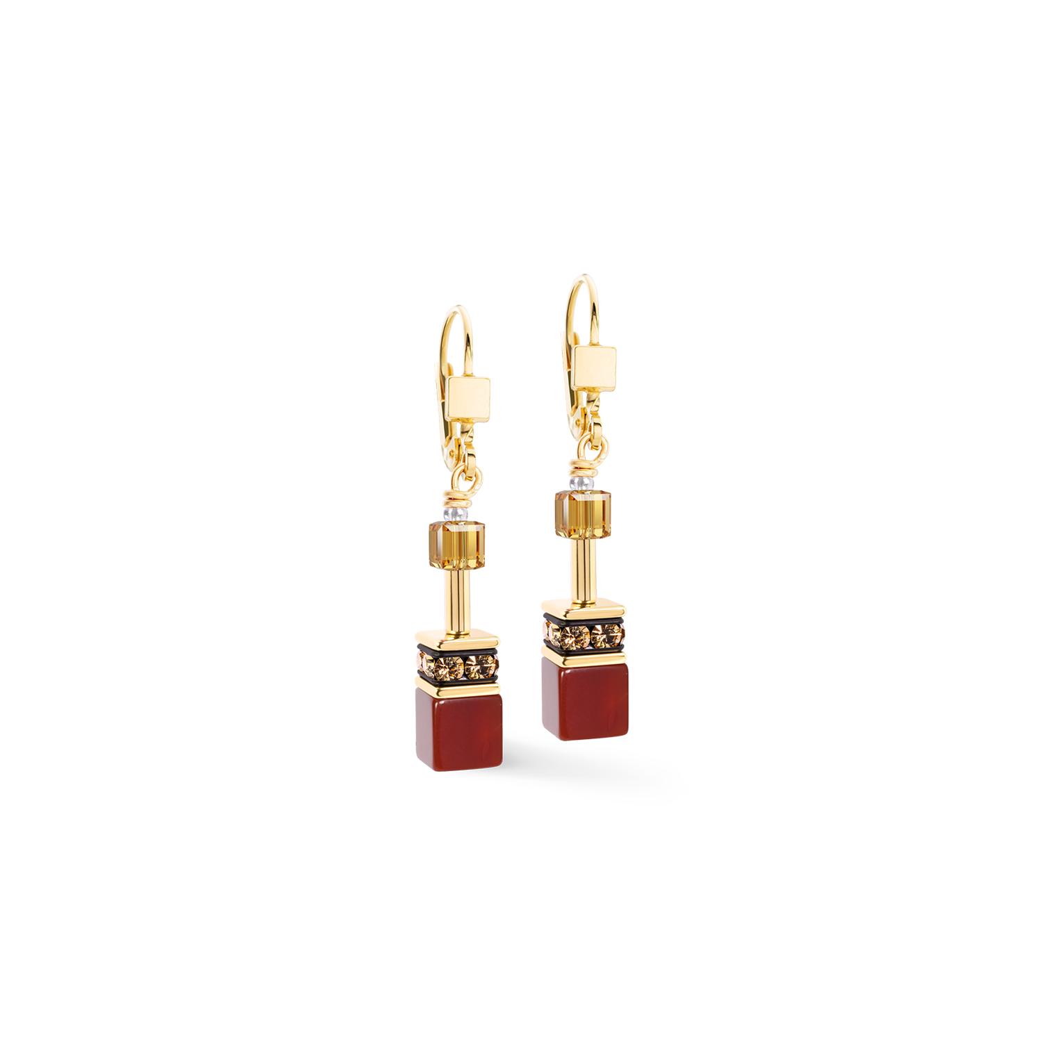 GeoCUBE® Iconic Precious Ohrhänger Amber Glow