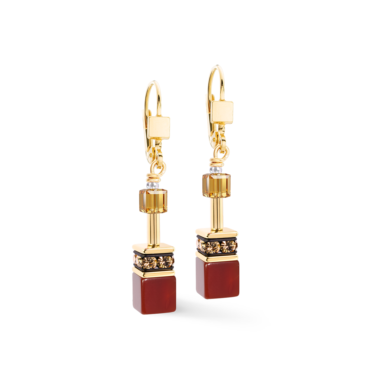 GeoCUBE® Iconic Precious Ohrhänger Amber Glow