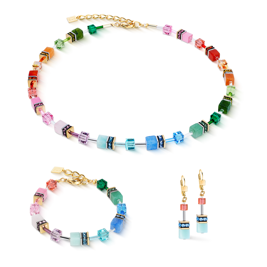 GeoCUBE® Iconic Precious Ohrringe Rainbow