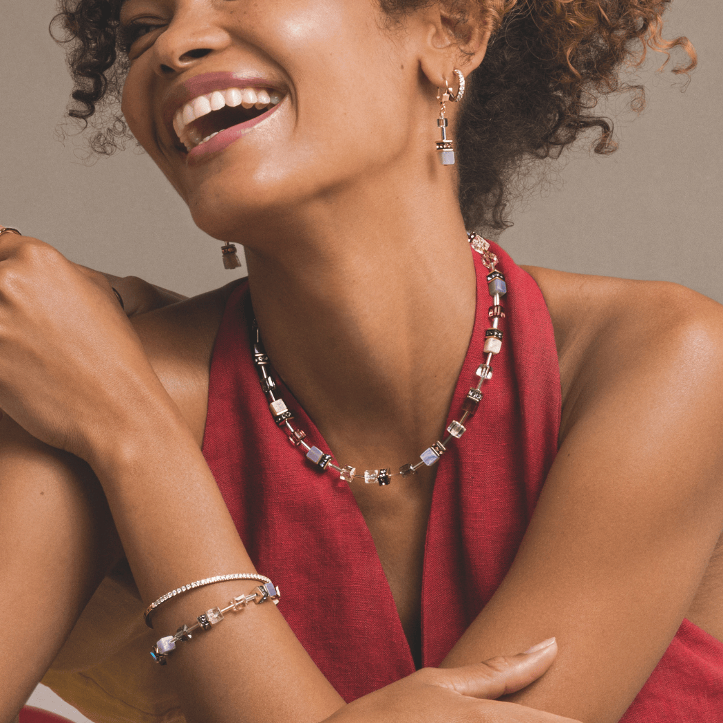 GeoCUBE® Iconic Precious Ohrringe Golden Blush