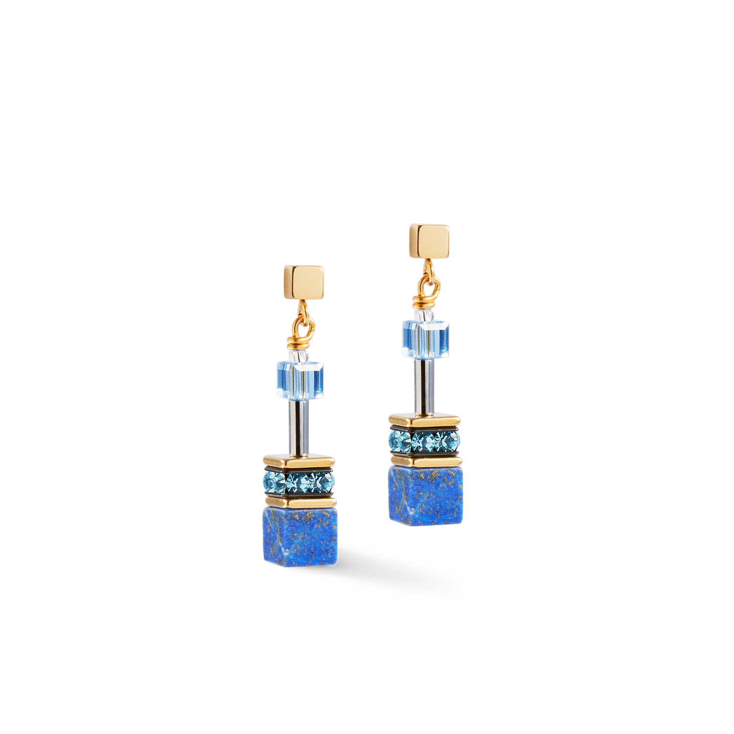 GeoCUBE® Iconic Precious Ohrringe blau von COEUR DE LION