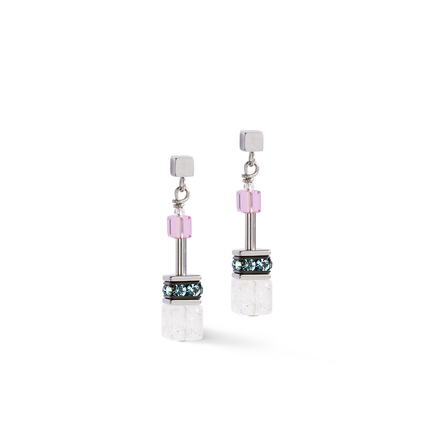 GeoCUBE® Iconic Precious Ohrringe rosa-flieder von COEUR DE LION